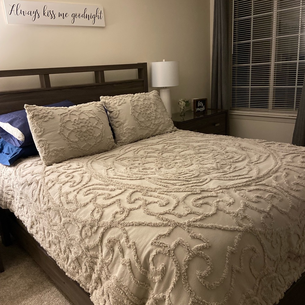 Queen size gray duvet cover